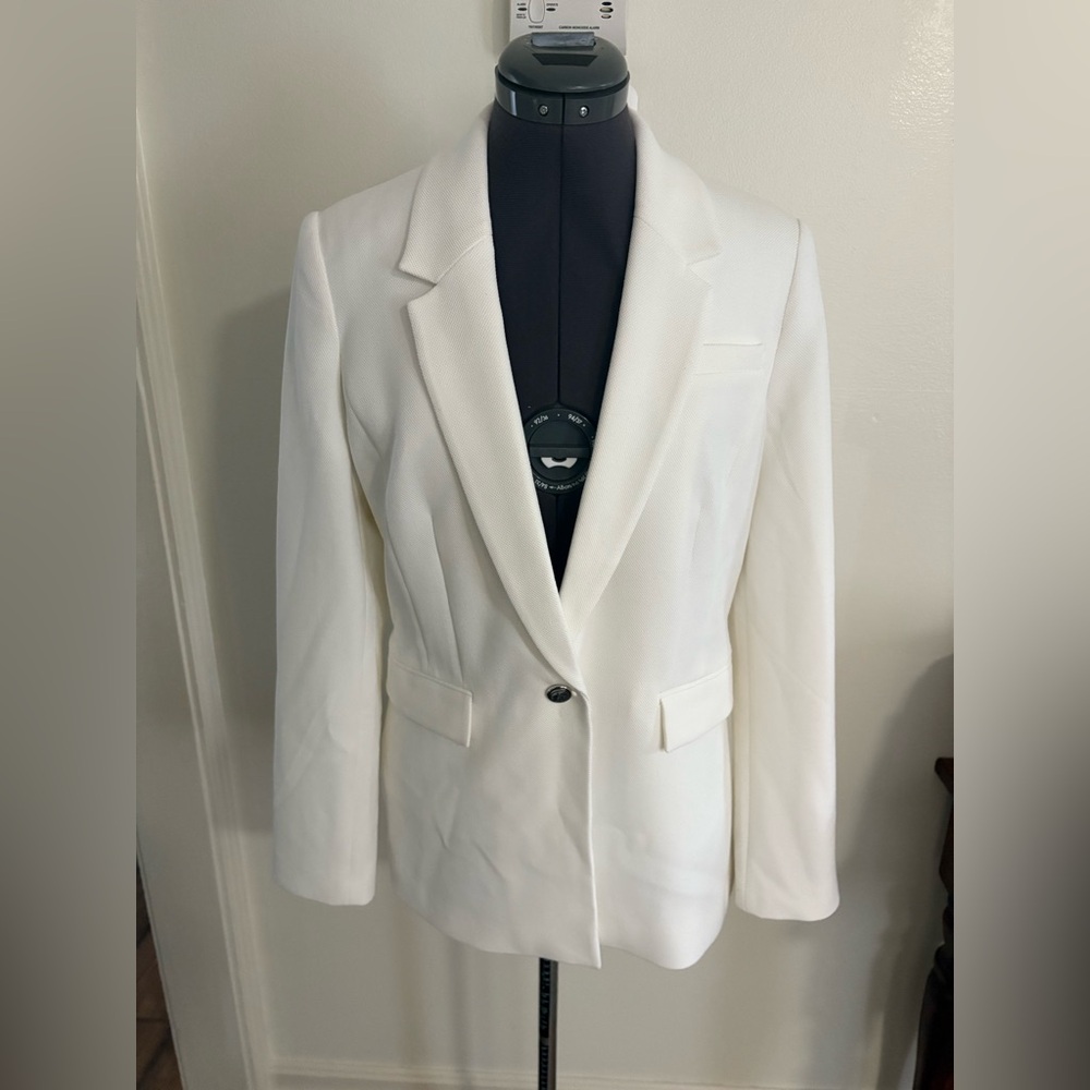 NWT White House Black Market White Women's Blazer size 8